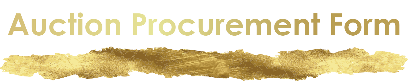 Auction Procurement Form